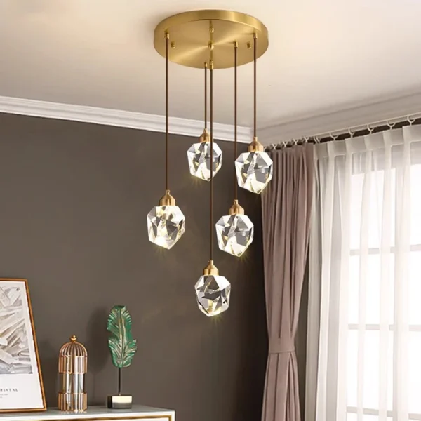 Modern Crystal stair chandelier lights indoor lighting Ceiling lamp hanging light led Chandeliers for living room indoor lightin - Image 3