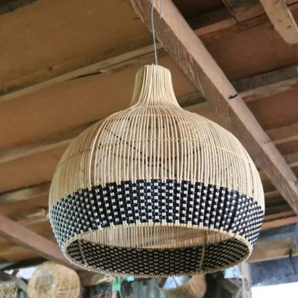 Vintage Rattan Pendant Lights Hand-woven Rattan Hanging Lamp Lights for Living Room Decoration Dining Room Lamps E27 Suspension - Image 3